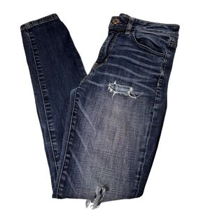 American Eagle Outfitters Hi Rise Jegging Super Stretch Distressed Jeans 28/6